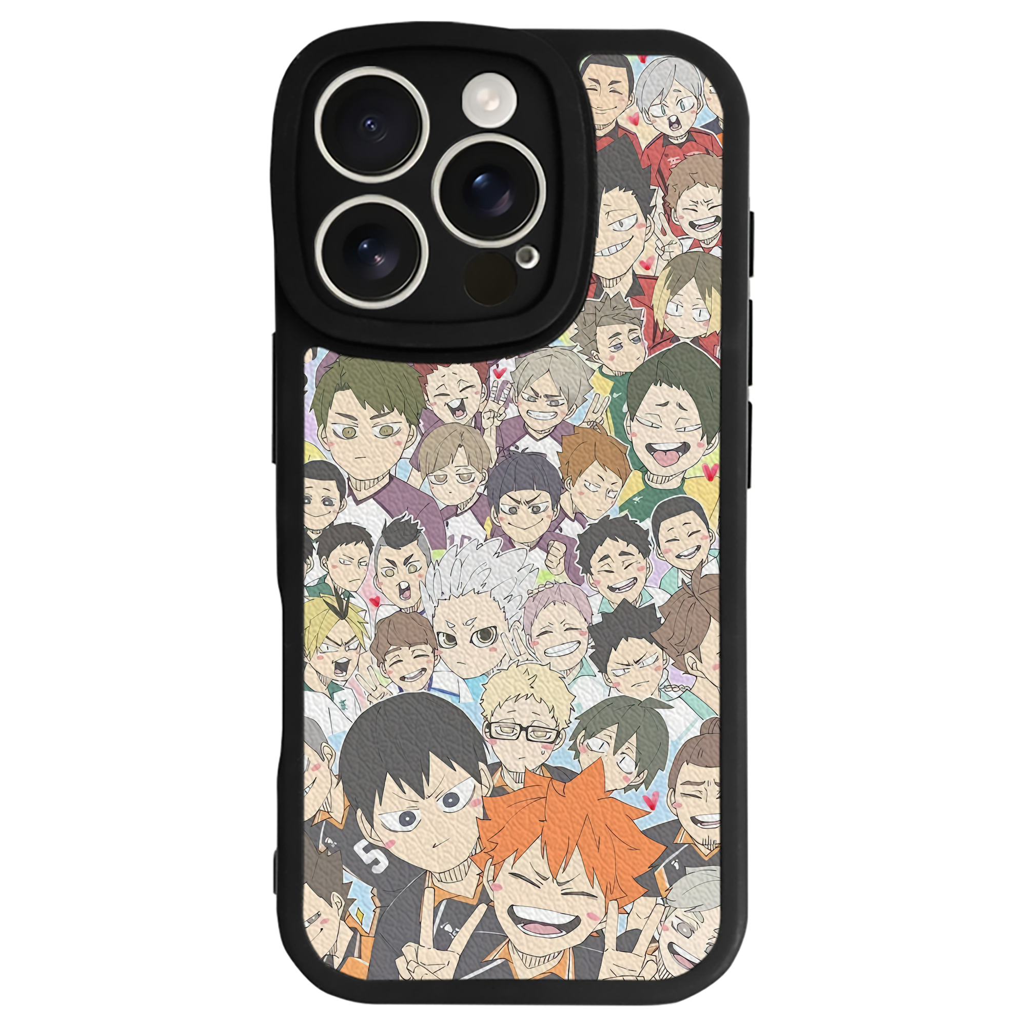 （画像用） ハイキュー!! Haikyu!! 【iPhone 16シリーズ対応】シリコンスマホケース（レザー調） 材質：シリコン